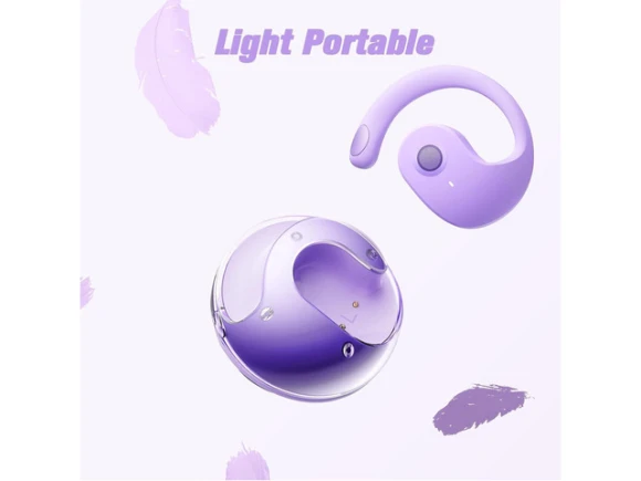 Open-ear wireless Bluetooth headphones, Purple — Wireless Earbuds, Suppower
