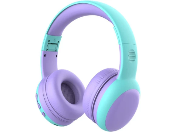 Purple Kids Bluetooth Headphones — Wireless Earbuds, gorsun