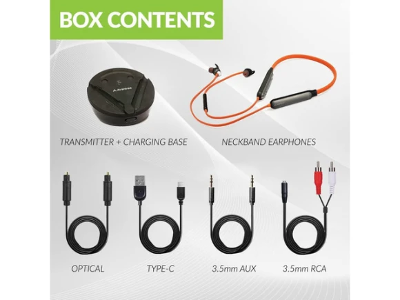 Wireless TV earbuds with transmitter and charging dock — Wireless Earbuds, Avantree
