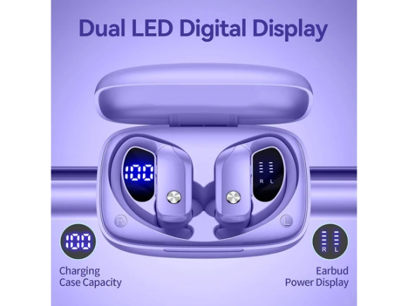 Bluetooth Wireless Earbuds with Over-Ear Hooks — Wireless Earbuds, BMANI