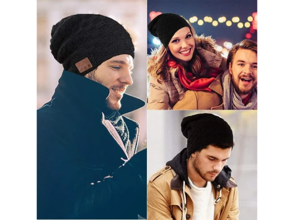 Wireless Beanie with Built-in Headphones — Wireless Earbuds, Suppower