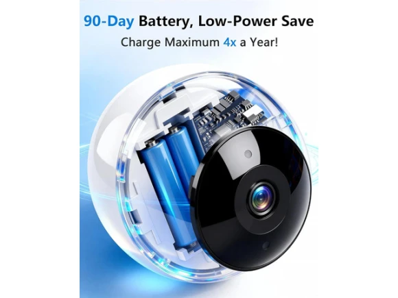 Wireless WiFi Security Camera, 2K — Security Camera, AMTIFO