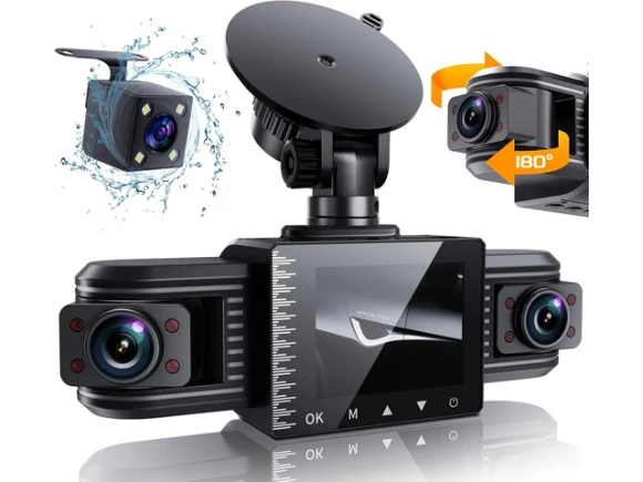 3-Channel Dash Cam — Dash Cam, IIWEY