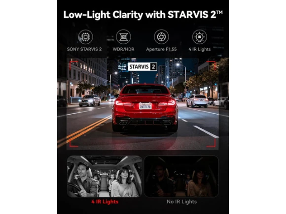 4K 3-Channel Dash Camera — Dash Cam, REDTIGER