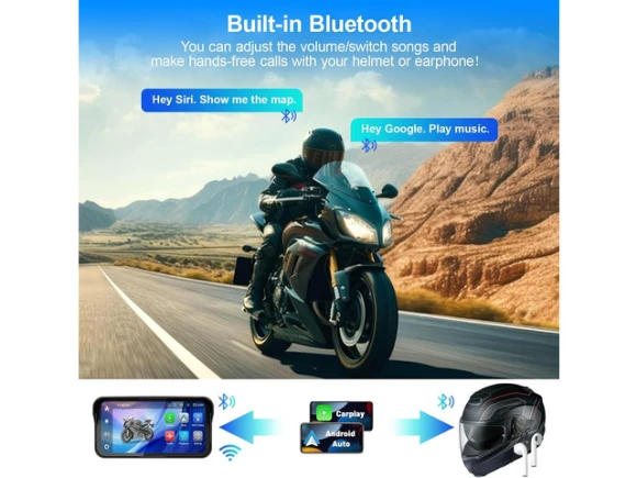 6.25-inch Motorcycle CarPlay Navigation System — Car Infotainment System, Xelite