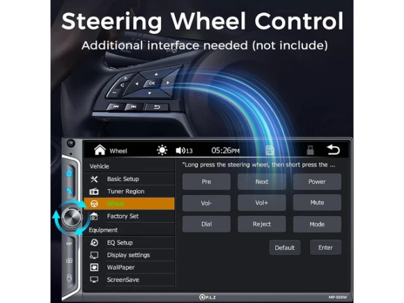 7-inch QLED Car Stereo with Wireless Apple CarPlay and Android Auto — Car Infotainment System, PLZ