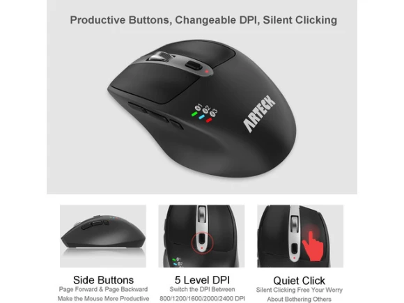 Bluetooth Keyboard and Mouse Set — Bluetooth Keyboard, Arteck