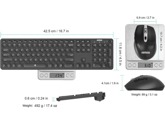 Bluetooth Keyboard and Mouse Set — Bluetooth Keyboard, Arteck
