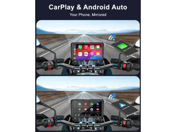 Motorcycle dash cam with front and rear cameras and a screen — Dash Cam, Xelite
