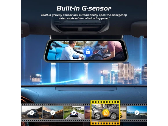Rear-view Mirror Dash Camera with 64GB Card — Dash Cam, Xelite