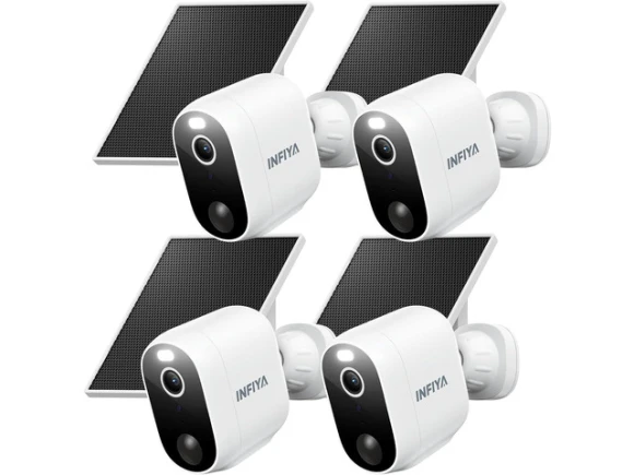 2K Solar and Battery Security Camera, 4-Pack — Security Camera, Trisvision