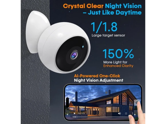 2K Wi-Fi Security Camera — Security Camera, AMTIFO