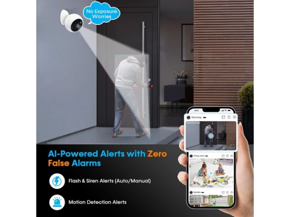 2K Wi-Fi Security Camera — Security Camera, AMTIFO