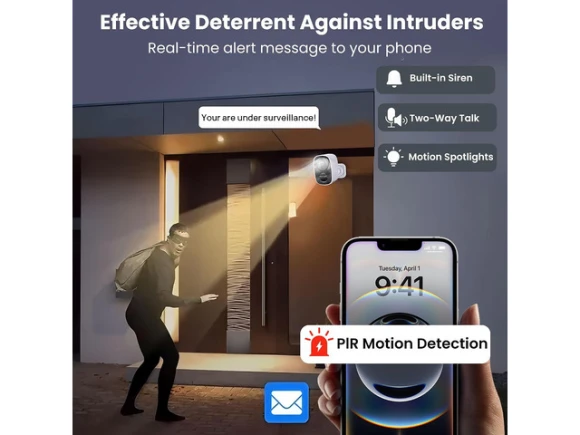2K Wireless Outdoor Security Camera — Security Camera, Trisvision