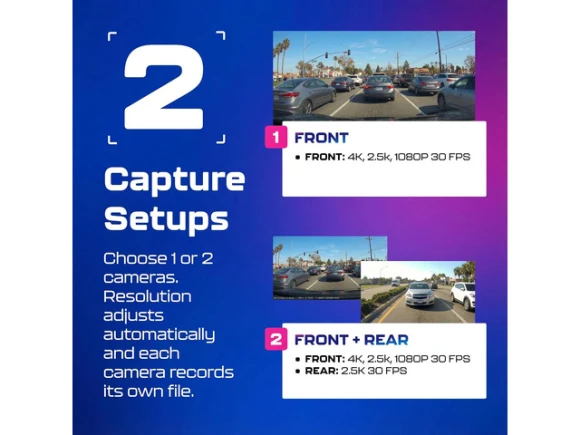 4K Dual-Channel Dash Cam with 3.19-Inch IPS Screen — Dash Cam, AZDOME