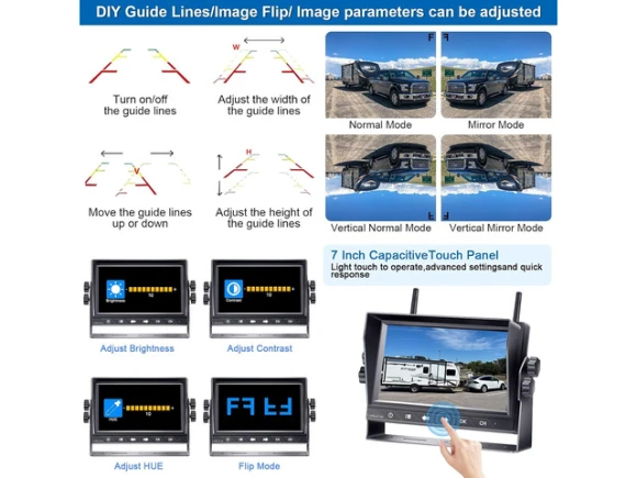7-Inch HD 1080P RV Wireless Backup Camera — Backup Camera, Xelite