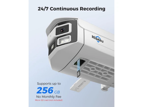 Dual-Lens Surveillance Camera, 4MP — Security Camera, Hiseeu