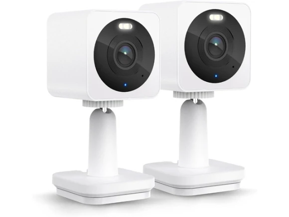 Indoor/outdoor Wi-Fi security camera, 2-Pack, White — Security Camera, Wyze