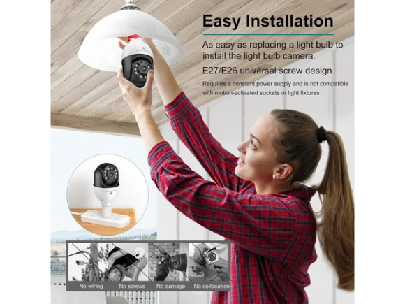 Light-Bulb Security Camera — Security Camera, SYMYNELEC