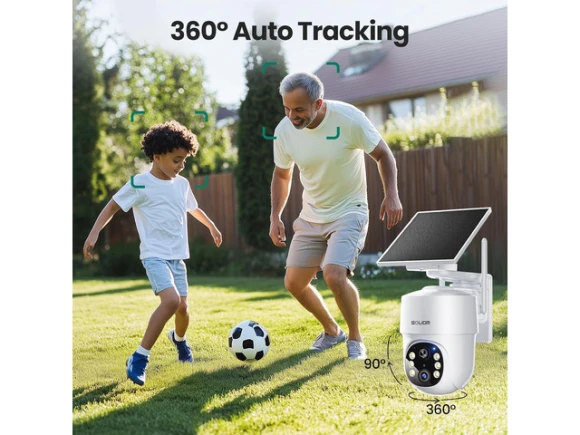 Wireless Outdoor Security Camera, 4 Cameras — Security Camera, SOLIOM