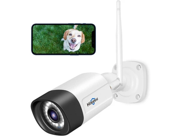 Wireless Outdoor Security Camera, 5MP — Security Camera, Hiseeu