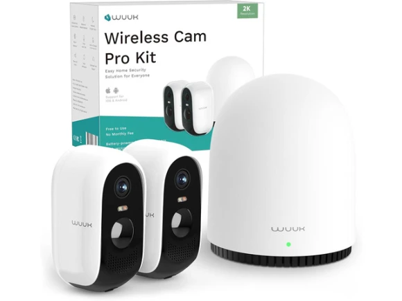 Wireless security camera system, Homebase + 2 cameras — Security Camera, WUUK