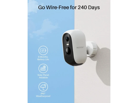 Wireless security camera system, Homebase + 2 cameras — Security Camera, WUUK
