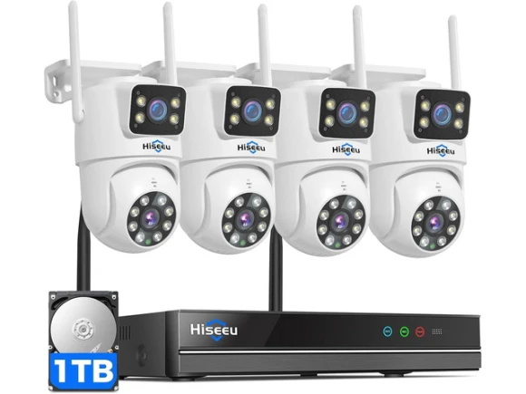 Wireless Security Camera System — Security Camera, Hiseeu