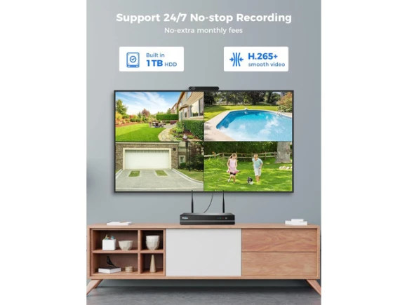 Wireless Security Camera System — Security Camera, Hiseeu