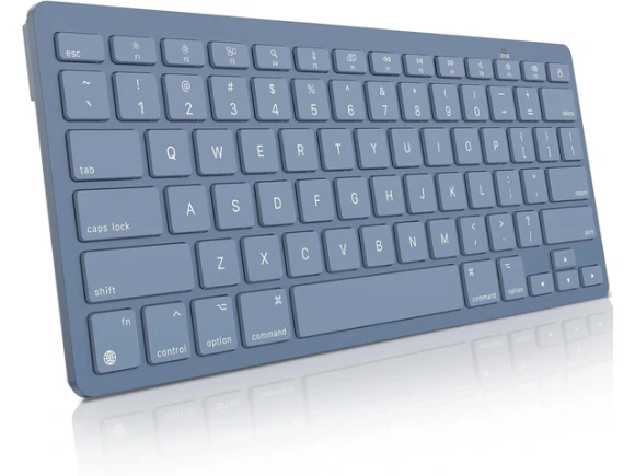 Blue Wireless Keyboard for MacBook Pro, MacBook Air, and iMac — Bluetooth Keyboard, OMOTON