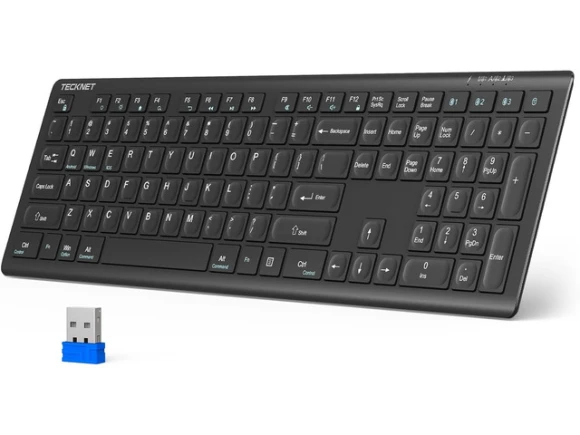 Full-Size Wireless Keyboard — Bluetooth Keyboard, TECKNET