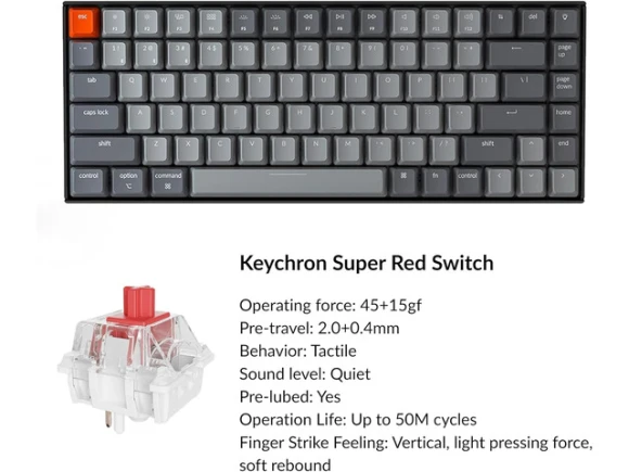 Mechanical Keyboard, Version 2, 75% Layout — Bluetooth Keyboard, Keychron