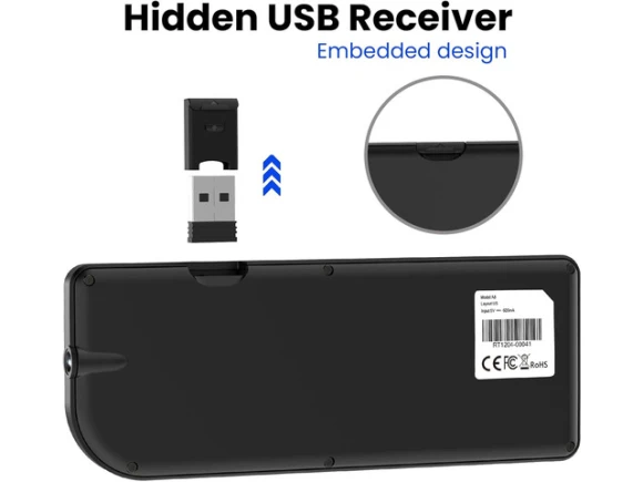Mini Keyboard with Touchpad — Bluetooth Keyboard, TAURKENAM