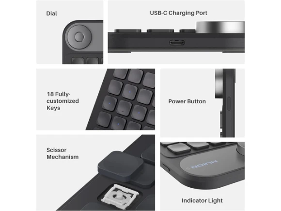 Programmable Keypad — Bluetooth Keyboard, Huion