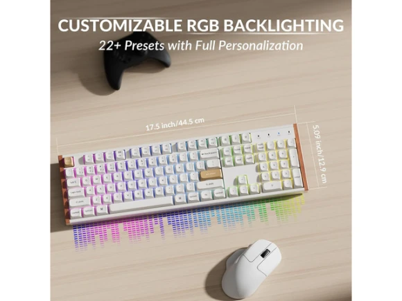 White Wireless Keyboard — Bluetooth Keyboard, Keychron