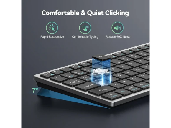 Wireless Computer Keyboard — Bluetooth Keyboard, TECKNET