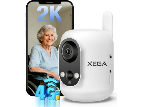 2K Cellular Security Camera — Security Camera, Xega