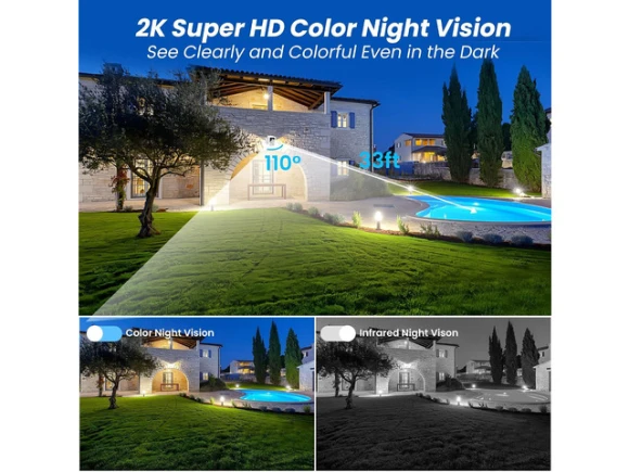 2K Wireless Outdoor Security Camera — Security Camera, Trisvision