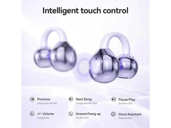 Black Clip-on Earbuds — Wireless Earbuds, Trisvision