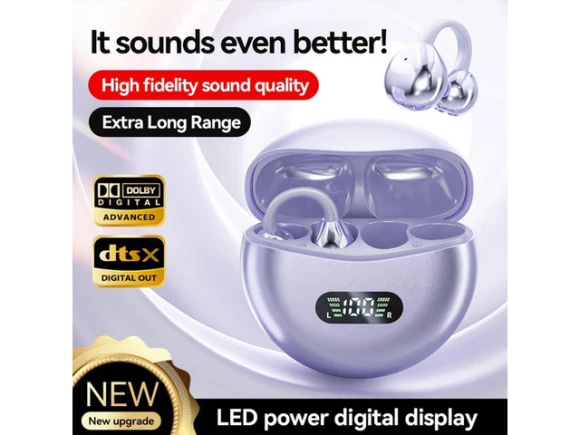 Black Clip-on Earbuds — Wireless Earbuds, Trisvision