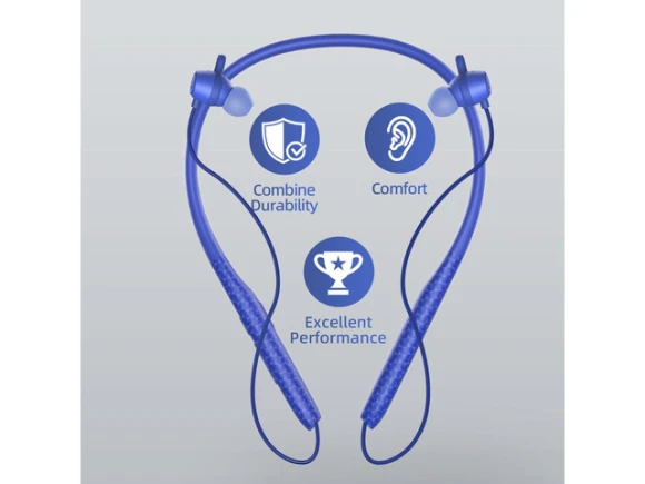 Bluetooth Neckband Earbuds, Blue, 3-Pack — Wireless Earbuds, Trisvision