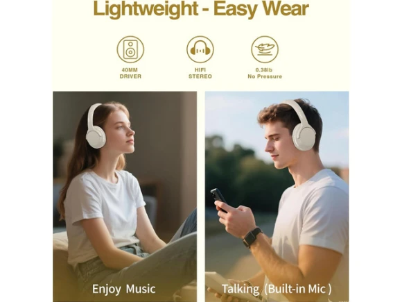 Bluetooth Over-Ear Headphones — Wireless Earbuds, MIDOLA