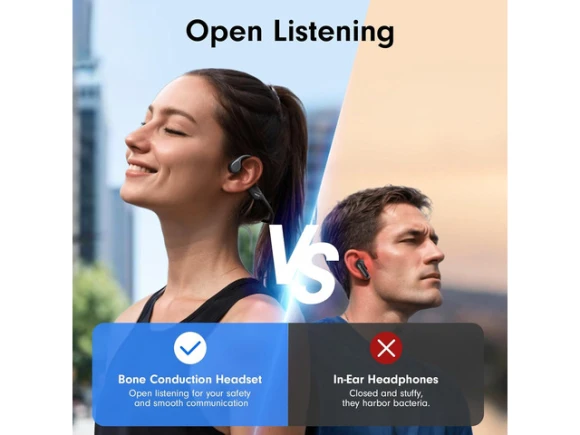 Bone Conduction Headphones — Wireless Earbuds, Trisvision