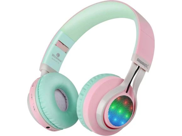 Foldable Bluetooth Headphones with Microphone and Volume Control — Wireless Earbuds, Riwbox