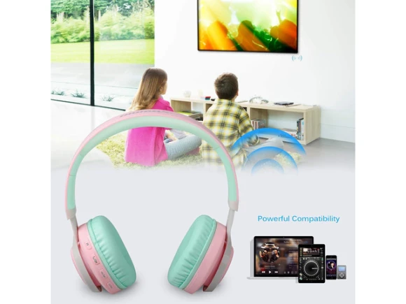 Foldable Bluetooth Headphones with Microphone and Volume Control — Wireless Earbuds, Riwbox