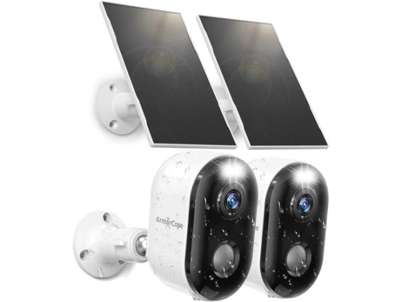 Outdoor Wireless Security Cameras, 2 Pack — Security Camera, Trisvision