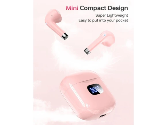 Pink Wireless Earbuds — Wireless Earbuds, Trisvision