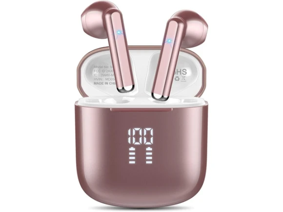 Rose Gold Wireless Earbuds — Wireless Earbuds, Trisvision