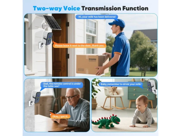 Security camera with solar panel — Security Camera, Trisvision