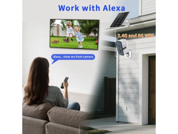 Security camera with solar panel — Security Camera, Trisvision